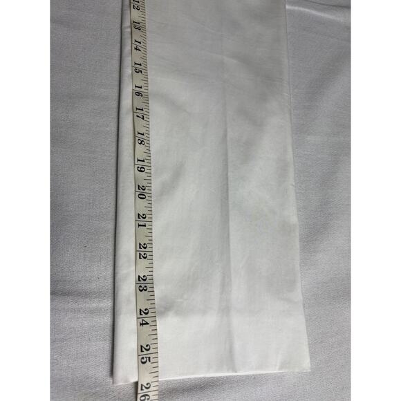 Weekend Max Mara White Cropped Cigarrete Trousers Women's Size 6 Stretch Cotton - Picture 10 of 11